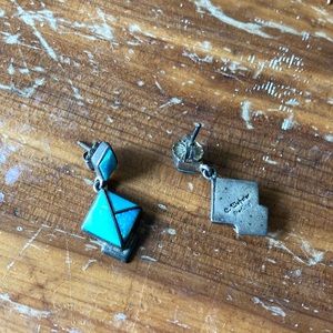 Vintage sterling silver turquoise earrings
